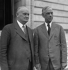 Smoot and Hawley, two old men pictured from 1930s.