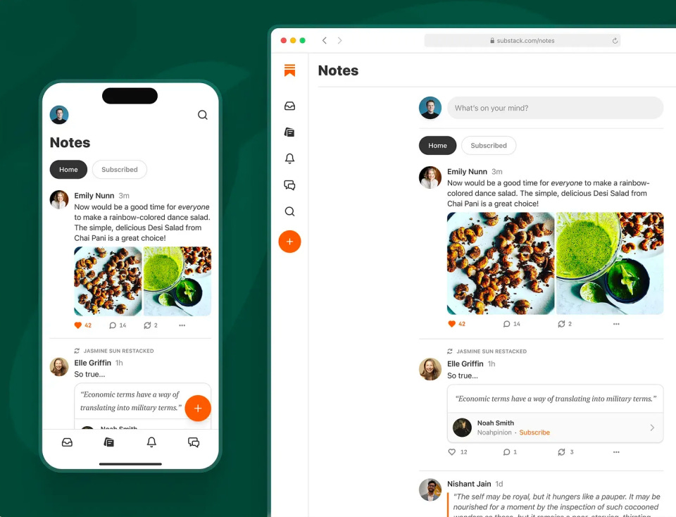 Substack’s Twitter-esque Notes feature has officially launched