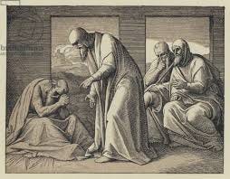 Image of Job, The Vision of Eliphaz (engraving) by English School, (19th  century)