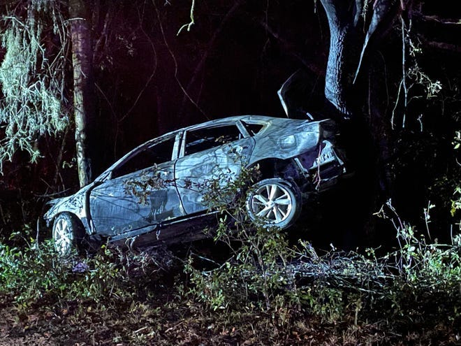 FHP troopers said the Babbitts were in this car, which crashed and caught fire on Jan. 31.