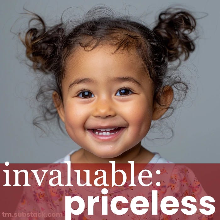 Photo-realistic image of a smiling toddler to illustrate the SAT vocabulary word 'invaluable'