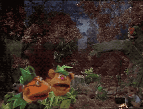 Singing muppets in the forest