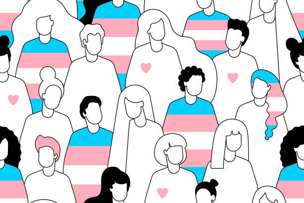 transgender crowd of people seamless pattern. International Transgender Day,31 March. Different people marching on the pride parade. Human rights.transgender person.transgender pride flag. transgender Pride month concept.Online Dating. transgender crowd of people seamless pattern. International Transgender Day,31 March. Different people marching on the pride parade. Human rights.transgender person.transgender pride flag. transgender Pride month concept.Online Dating. transgender people stock illustrations