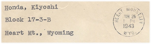 Return address and postmark