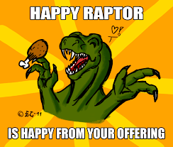 Raptor Being a Happy Data Scientist
