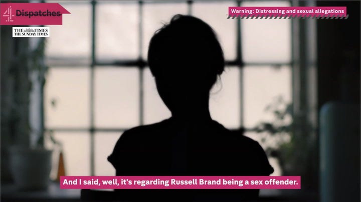 Channel 4 Dispatches trailer sees women speak out about alleged Russell  Brand abuse - Mirror Online