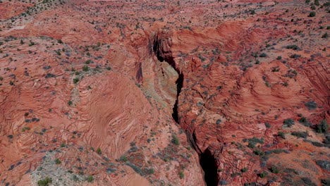 Buckskin Gulch Slot Canyon Utah, Aerial View Of The Deep Slot Canyon Free  Stock Video Footage Download Clips