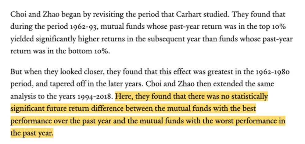 r/market_sentiment - Here's what happens if you invest in the top 10% mutual funds based on their past year's performance: