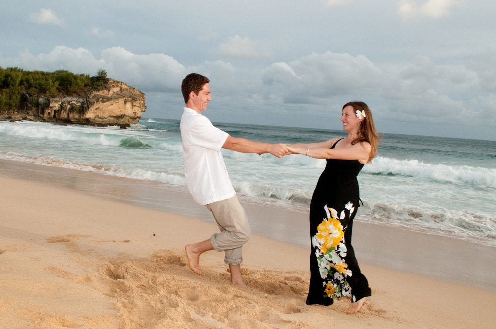 I finally found a place to use a dorky wedding photo! It's amazing what those photographers can talk you into...