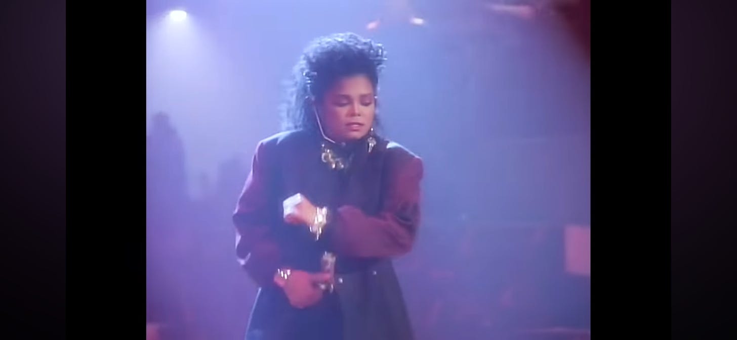 Janet Jackson dancing.