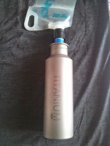 The Sawyer Mini screws onto the Platypus Plus water bottle, as well as most generic, store-bought plastic water bottles.