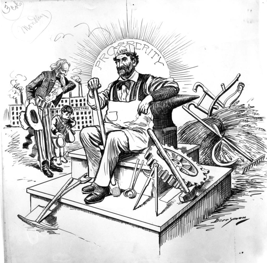 Labor Day 1899 - Drawing. Public domain image. - NARA & DVIDS Public Domain  Archive Public Domain Search