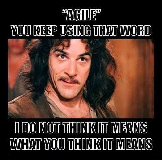 "Agile" you keep using that word... I do not think it means what you thinkg it means