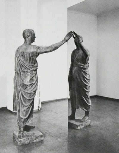 Etruscan Holding Up A Mirror, 1976 - Michelangelo Pistoletto