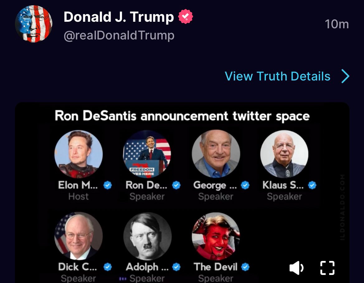 Terrible people on Donald Trump's Twitter Spaces
