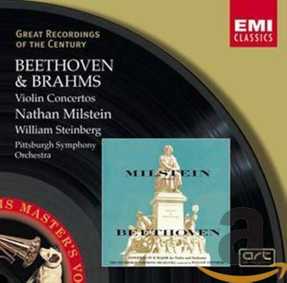 Ludwig van Beethoven, Johannes Brahms, William Steinberg, Pittsburgh  Symphony Orchestra, Nathan Milstein - Beethoven Brahms Violin Concertos -  Amazon.com Music