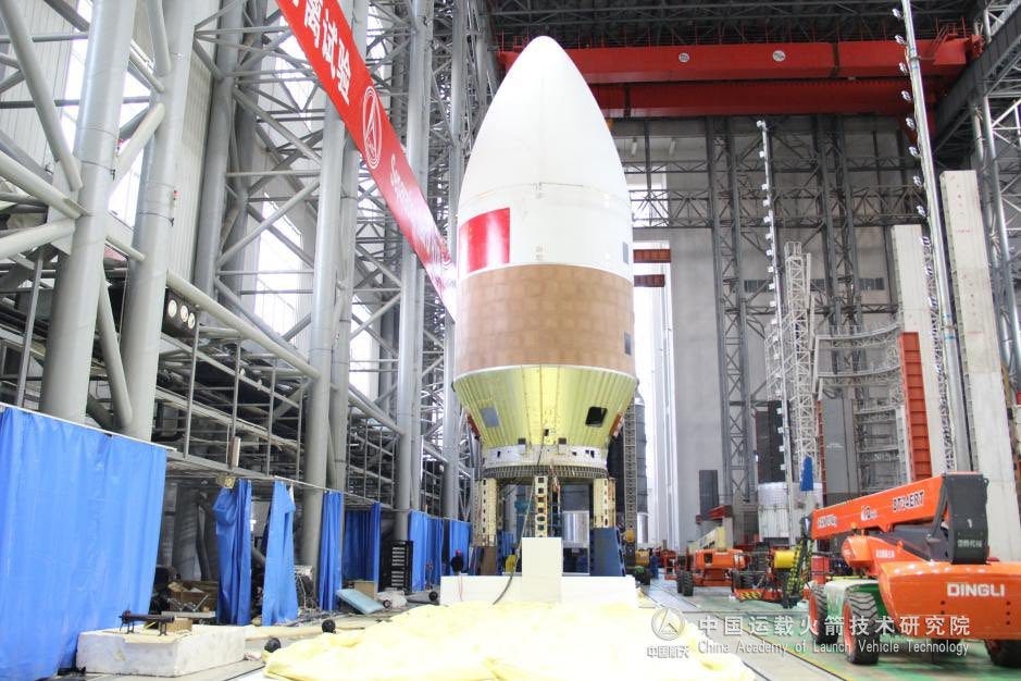A test 5.2 meter fairing for the Long March 8 ©China Academy of Launch Vehicle Technology