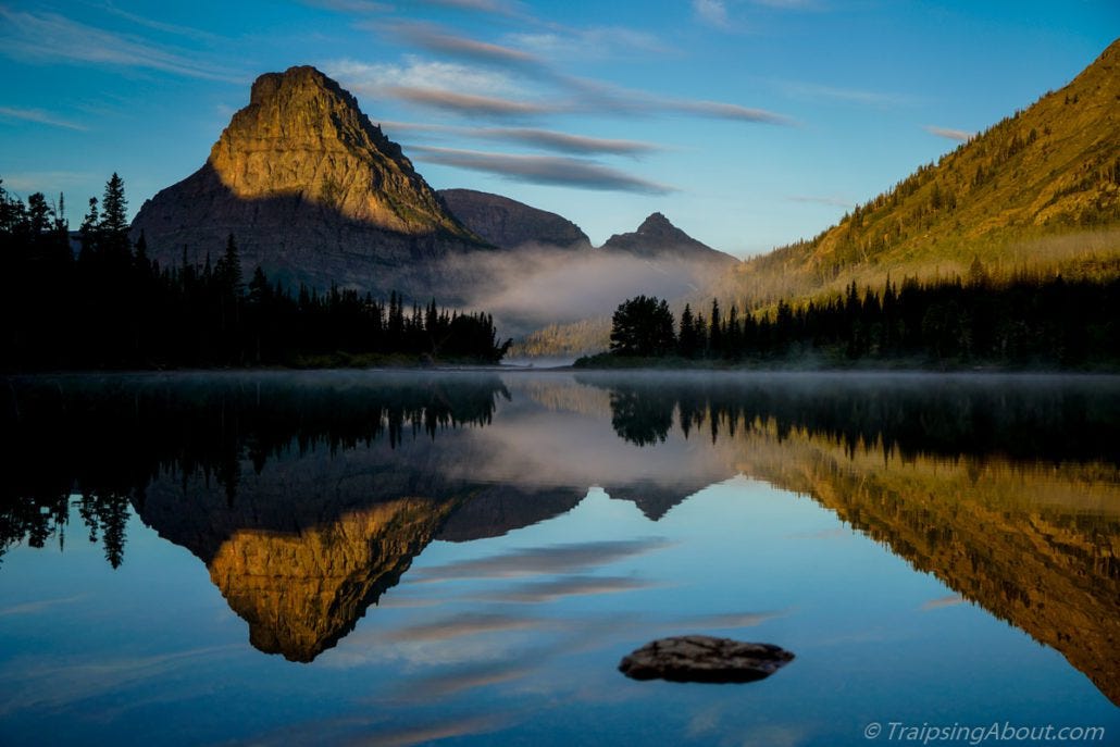 Leave your house behind and wake up at places like Two Medicine Lake in Glacier!