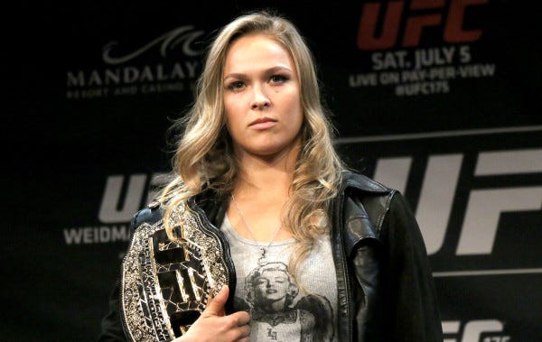 ronda rousey most inspiring athletes 2015