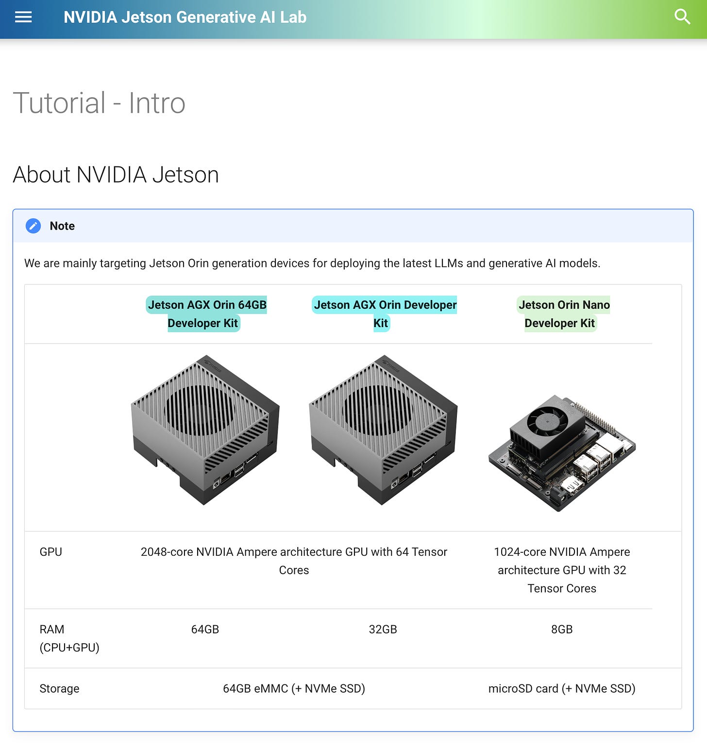 NVIDIA Jetson Generative AI Lab > Jetson Orin generation devices