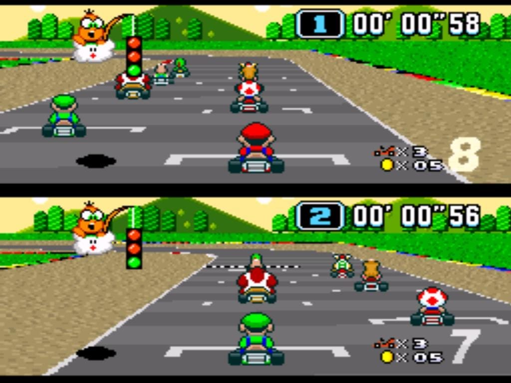 The original Super Mario Kart released on the SNES in 1992. Photo: Nintendo. 