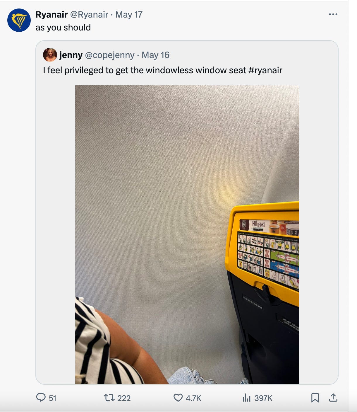 Look at brands like Ryanair, with their snarky X persona