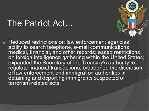 The patriot act