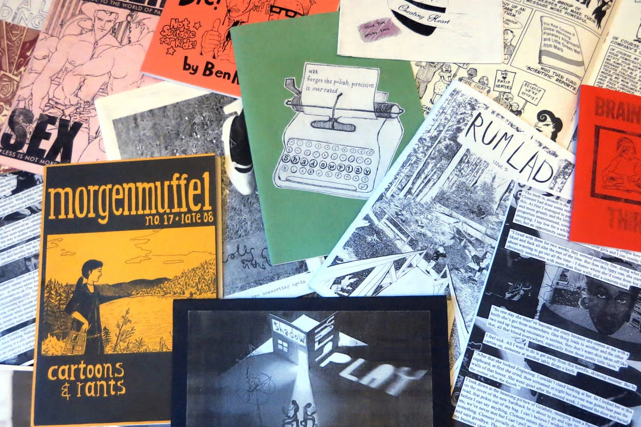 A selection of music fanzines from the 1970s including Morgenmuffel A selection of music fanzines from the 1970s including Morgenmuffel