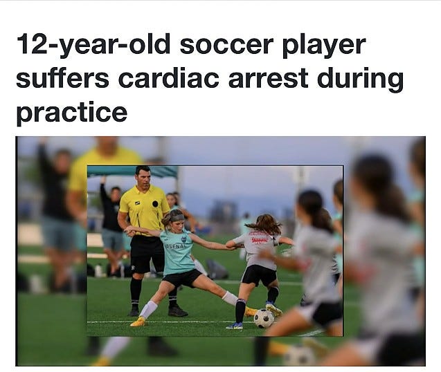 Szívleállás 12 évesen.  Az arizonai lány fociedzés közben összeesik, miközben csapattársai rémülten nézik