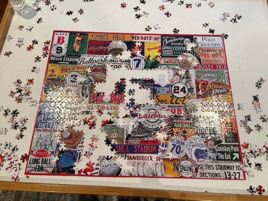 Nearly completed puzzle
