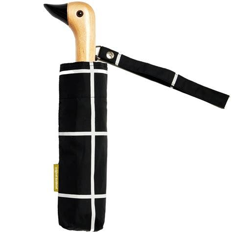 Original Duckhead Auto-Open Eco-Friendly Umbrella - Black Grid