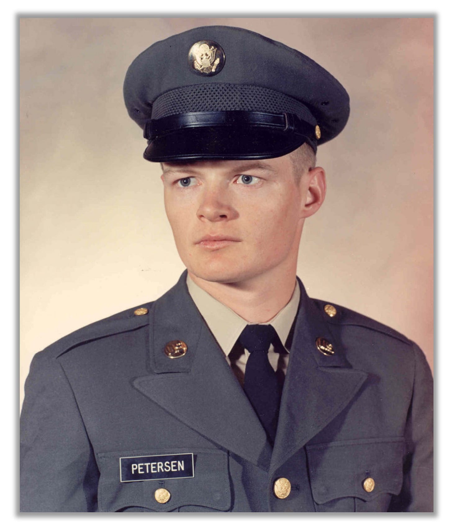 Headshot of Petersen, in uniform