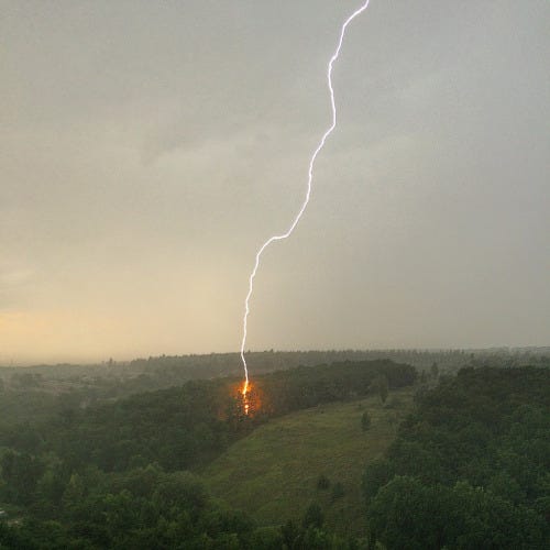 lightning strikes