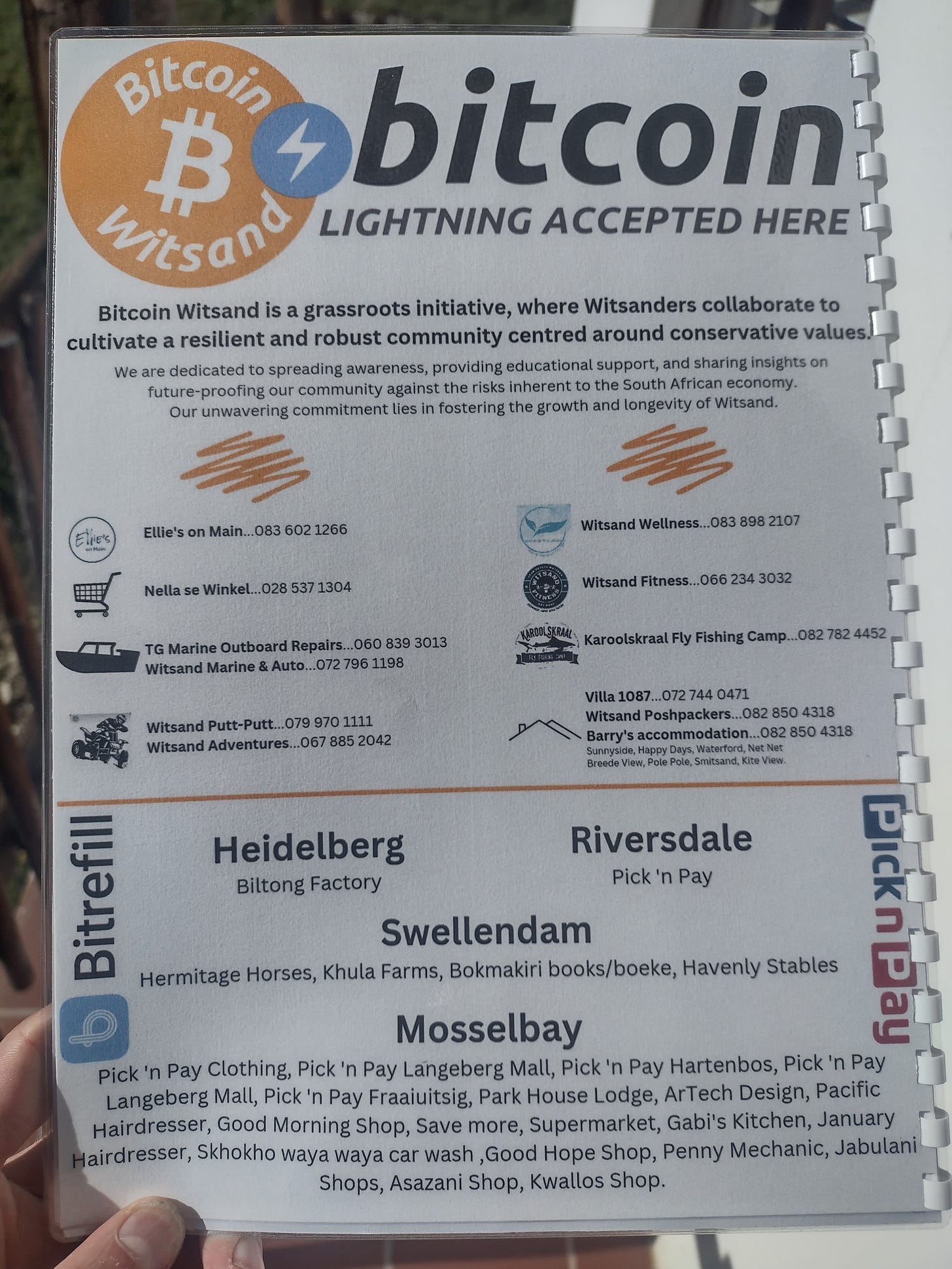 Bitcoin Witsand booklet