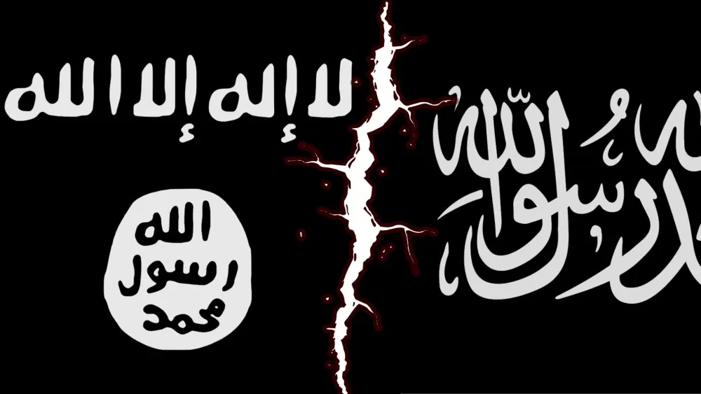 Bandeiras do ISIS e da Al Qaeda