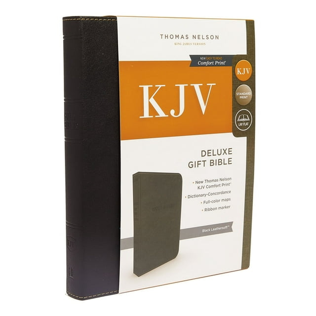 KJV, Deluxe Gift Bible, Imitation Leather, Black, Red Letter Edition (Hardcover)