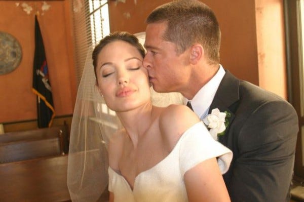 brad pitt angelina jolie wedding