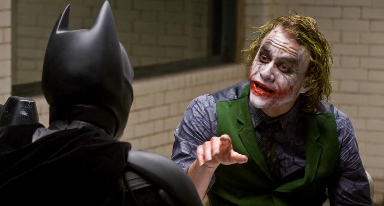 heath ledger joker stealing scenes in the dark knight movie