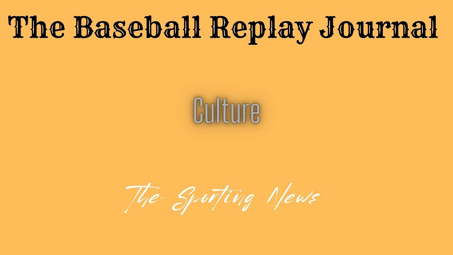 Baseball Replay Journal Sporting News