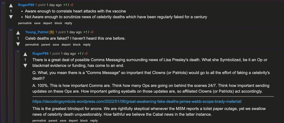  Aware enough to correlate heart attacks with the vaccine Not Aware enough to scrutinize news of celebrity deaths which have been regularly faked for a century