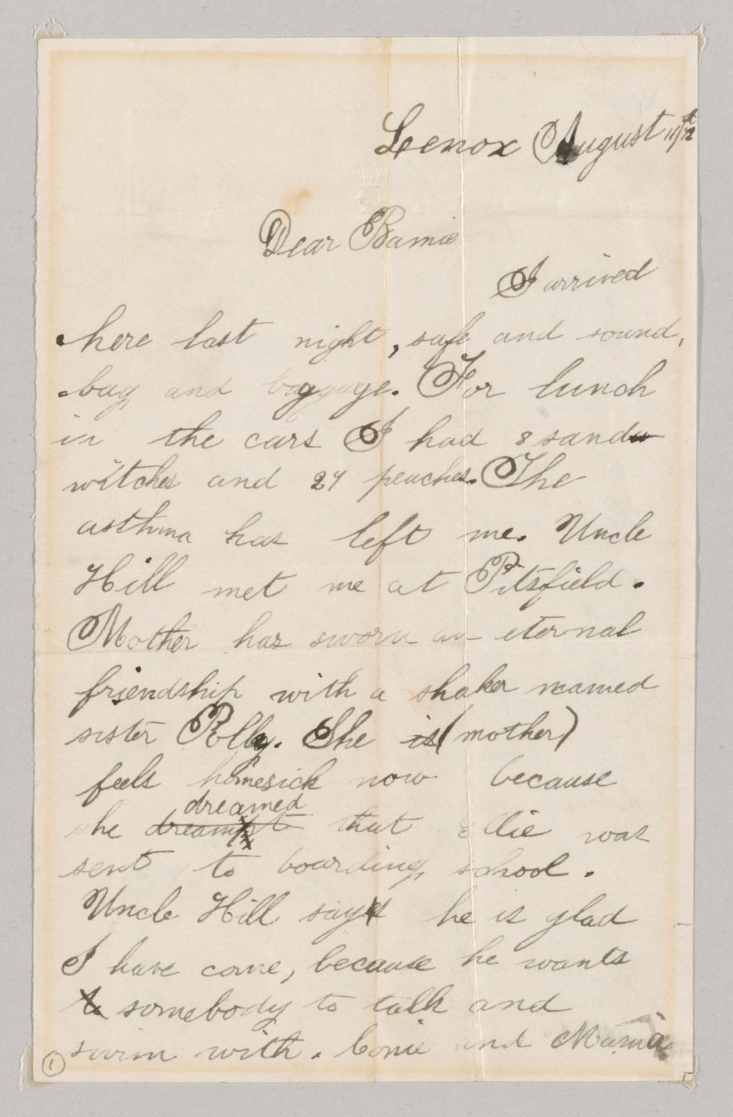 A letter from Theodore Roosevelt to his sister Anna