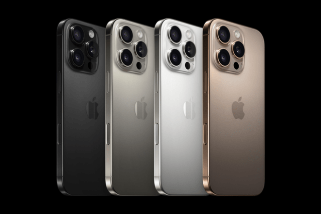 iPhone 16 Pro and iPhone 16 Pro Max will be available in four stunning finishes: black titanium, natural titanium, white titanium, and desert titanium.