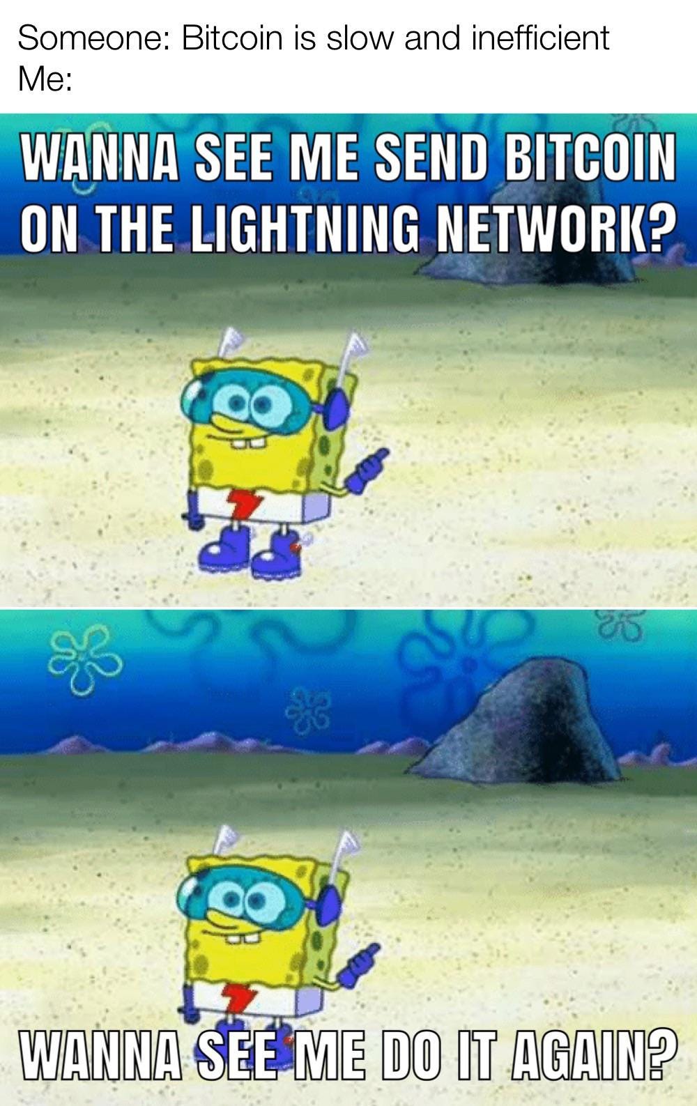 Literally fast as Lightning - Posting a LN meme a day for 141 days  straight: #11 : r/TheLightningNetwork