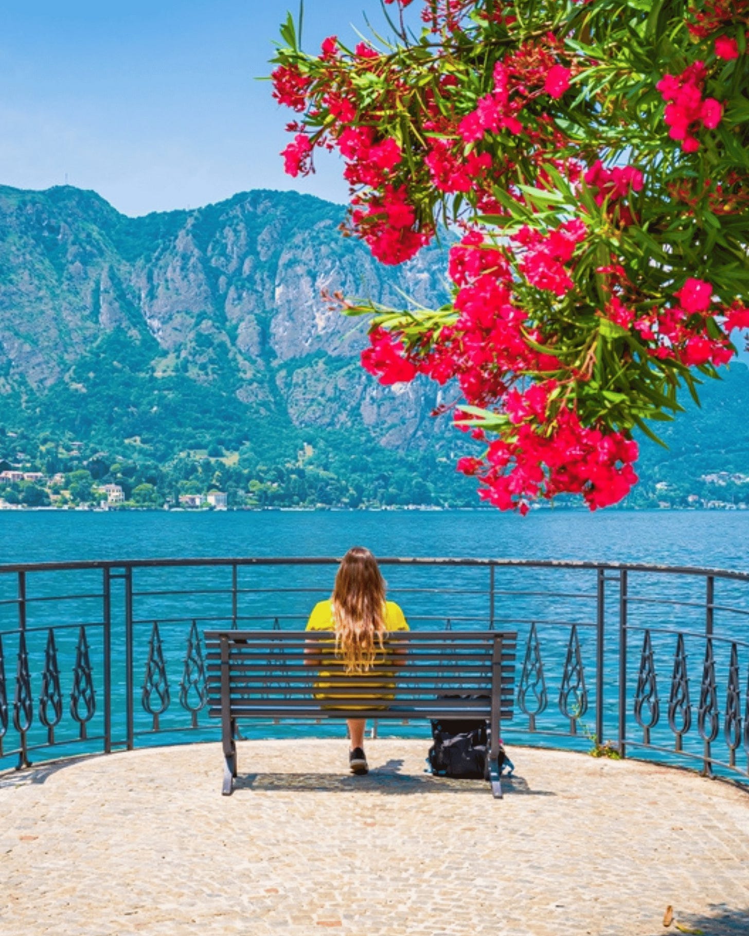 May be an image of 1 person, Camogli and lake