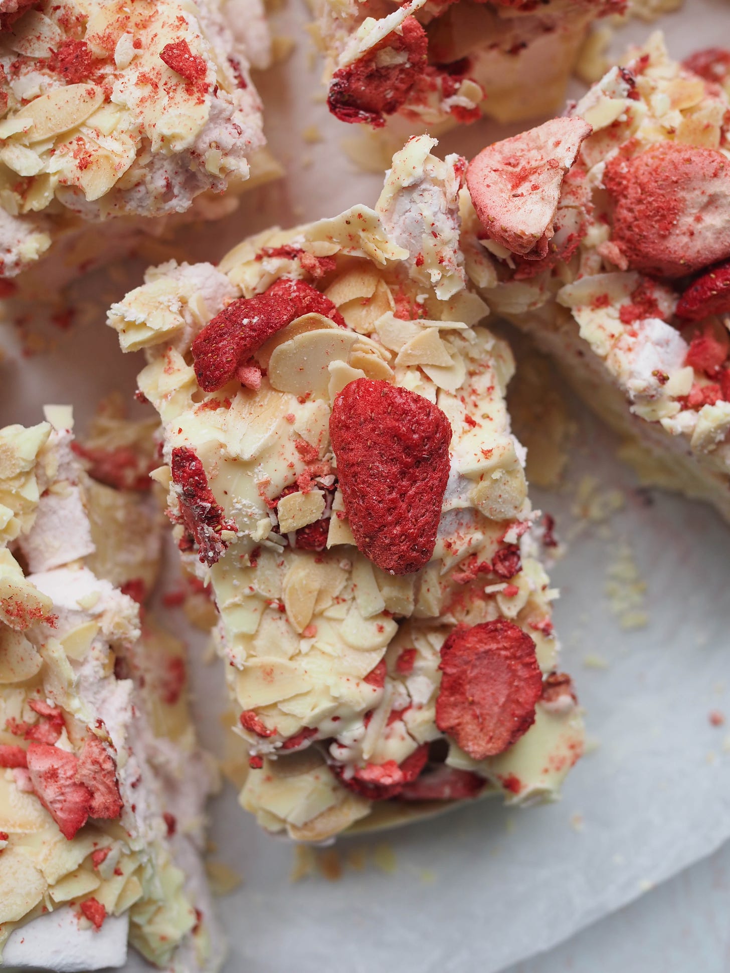 Strawberries and Cream Rocky Road