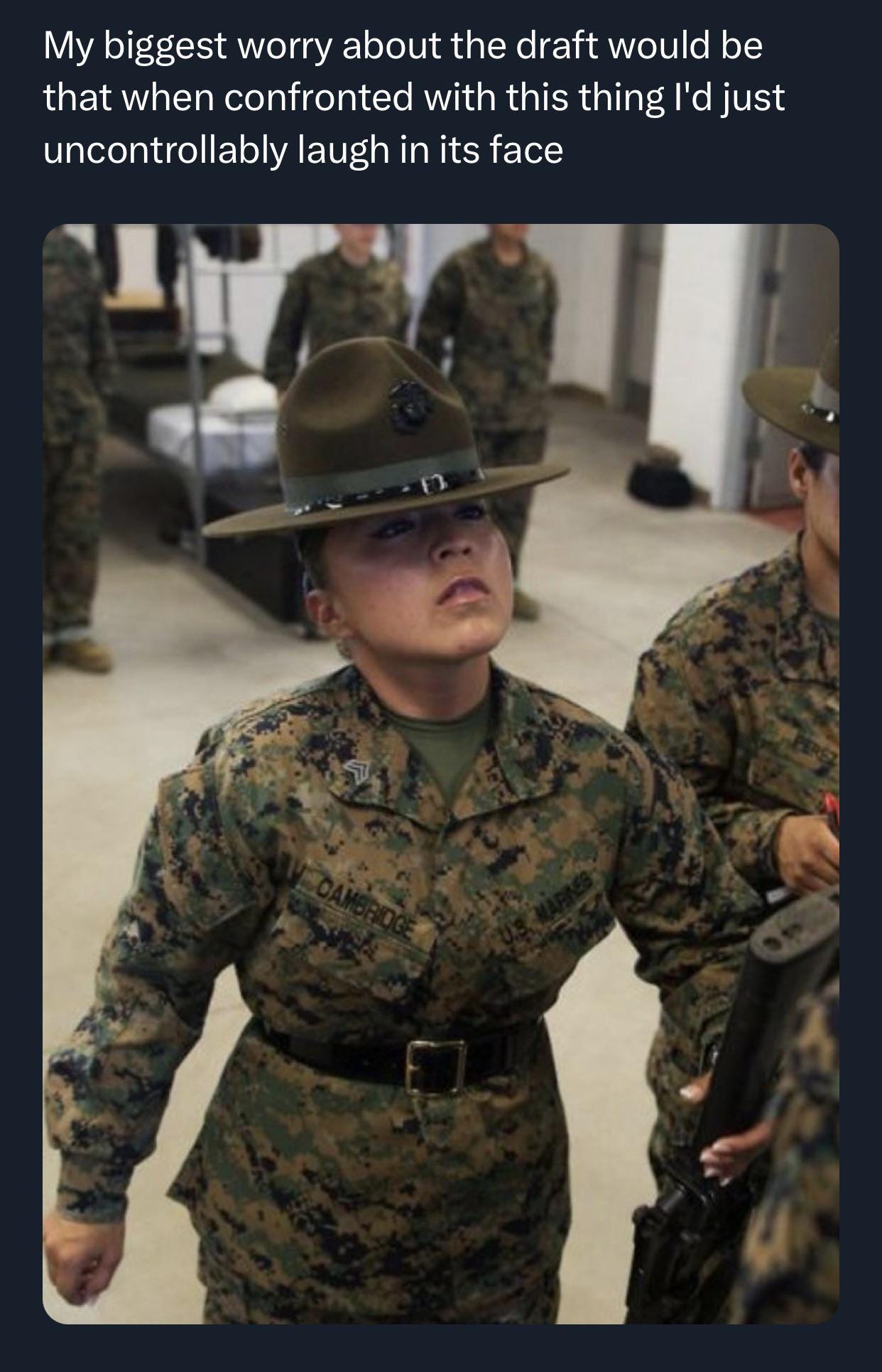I would have joined but I'd bunch a drill instructor in the face” : r/USMC