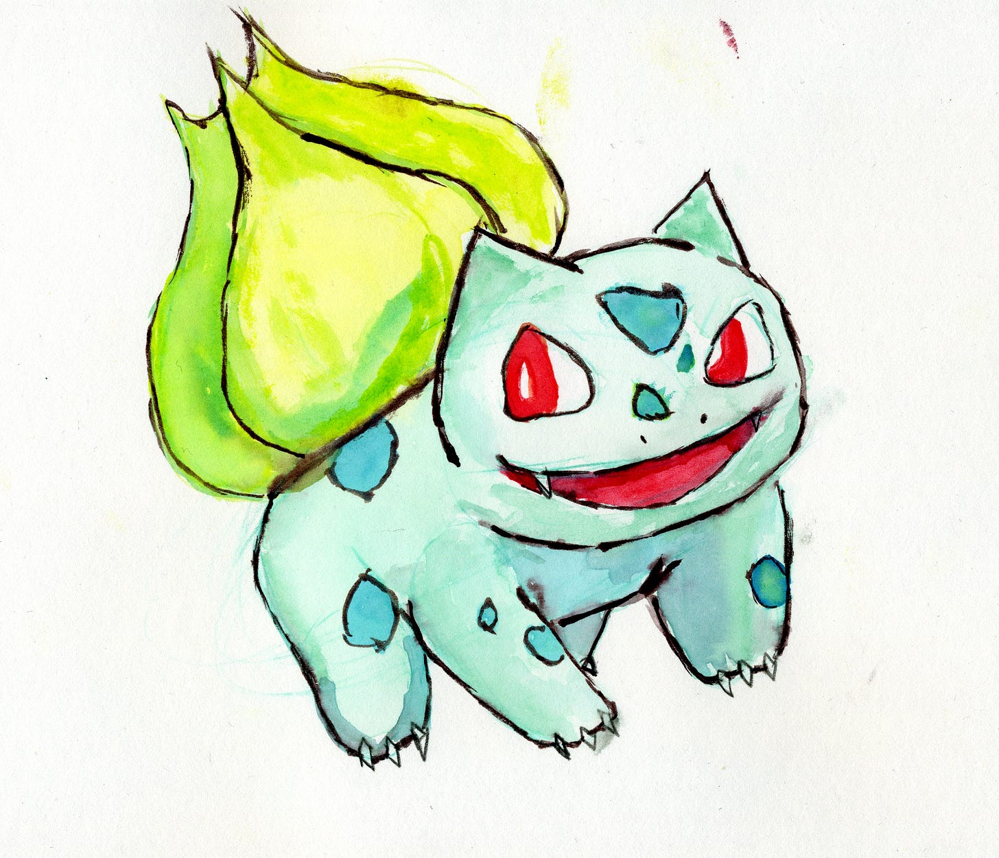 A drawing of Bulbasaur that Erchon painted