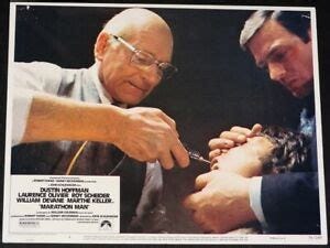MARATHON MAN orig 1976 Lobby Cd #2 Laurence OLIVIER specialty dentist ...