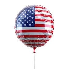 US flag balloon isolated ...