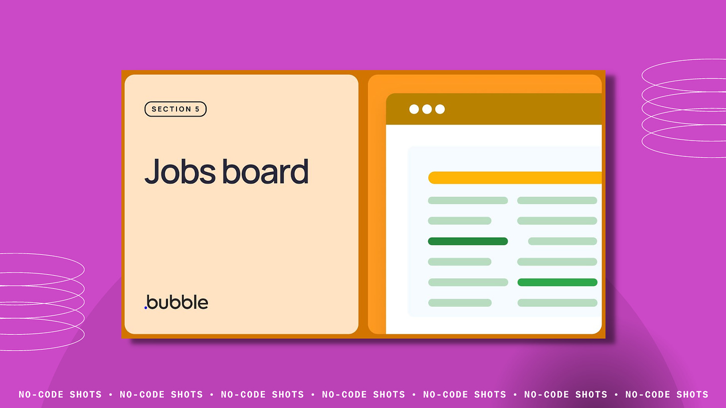 Jobs Board — Getting started with Bubble